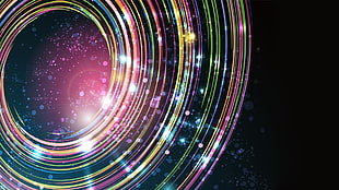 digital wallpaper of round color artwork